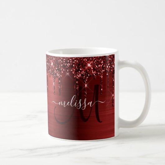 Mug Chic Red Parties scintillant Drives brossé Monogra (Droite)