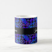 Mug Chic Rétro Bohème Groovy Bleu Violet Hippie (Centre)