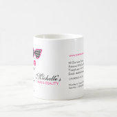 Mug Chic Retro Pink Polka Dot Lunettes de soleil Beaut (Centre)