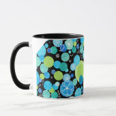 Mug Chic Ringer Mug, Quirky Blue Moons Motif (Gauche)