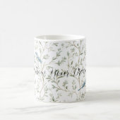Mug Chic Romantique Oiseaux Bleus Fleurs Jolies (Centre)