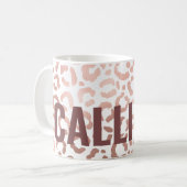Mug Chic Rose Gold Leopard Cheetah Poster de animal (Devant gauche)
