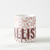 Mug Chic Rose Gold Leopard Cheetah Poster de animal (Centre)