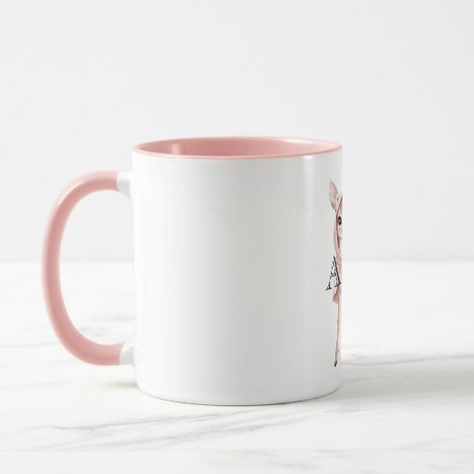 Mug Chic rose mou cerf (Gauche)
