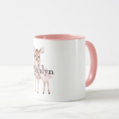 Mug Chic rose mou cerf (Devant droit)