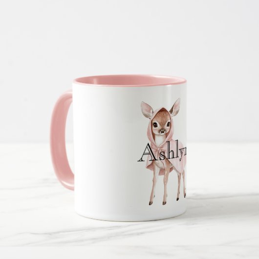 Mug Chic rose mou cerf (Devant gauche)