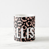 Mug Chic Rose noir Gold Leopard Cheetah Poster de anim (Centre)
