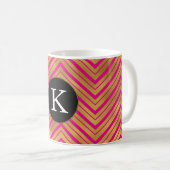 Mug Chic rose or Chevron Monogramme (Devant droit)
