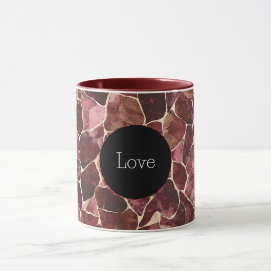 Mug Chic rouge de Bourgogne Abstrait (Centre)