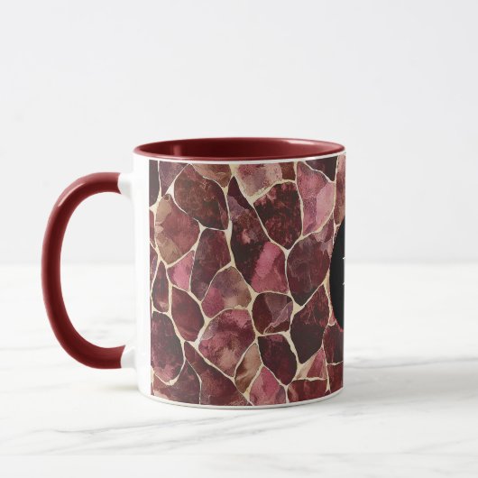Mug Chic rouge de Bourgogne Abstrait (Gauche)