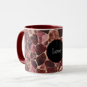 Mug Chic rouge de Bourgogne Abstrait (Devant gauche)