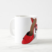 Mug Chic Rouge Haut talons Glamour Stiletto Mode (Devant gauche)