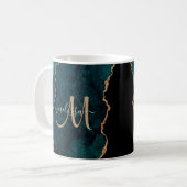 Mug Chic Turquoise Gold Parties scintillant Agate Pers (Devant gauche)