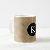Mug Chic violet or Chevron Monogramme (Devant gauche)