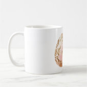 Mug Chic White Gold Leaves Pink Spring Easter Egg  (Gauche)