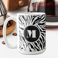 Chic Zebra Imprimer Monogramme