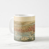Mug Chicago Antique Map, LaSalle Street et River (Devant gauche)