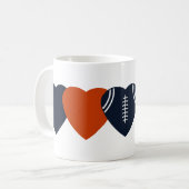 Mug Chicago Bears Football Heart Design (Devant gauche)