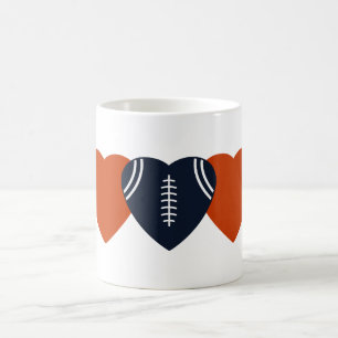 Mug Chicago Bears Football Heart Design