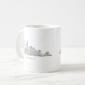 Mug Chicago IL Cityscape Illustration (Devant gauche)