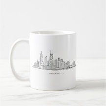Chicago IL Cityscape Illustration