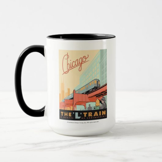 Mug Chicago, IL - Train "L" (Gauche)