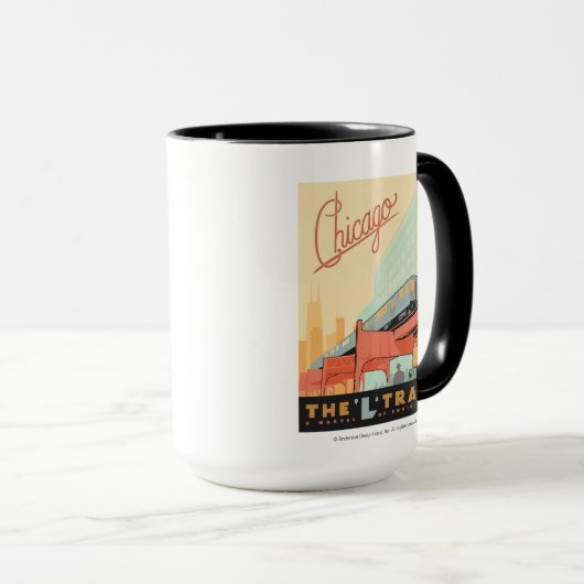 Mug Chicago, IL - Train "L" (Devant droit)