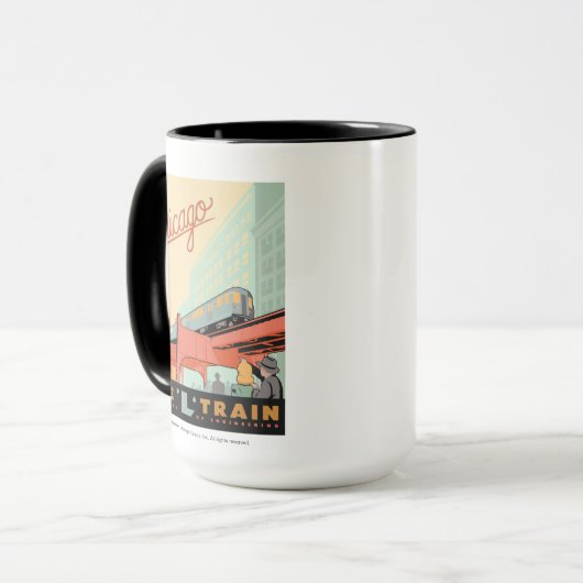 Mug Chicago, IL - Train "L" (Devant gauche)