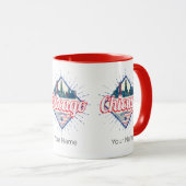 Mug Chicago Illinois États-Unis Retro Skyline États-Un (Devant droit)