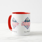 Mug Chicago Illinois États-Unis Retro Skyline États-Un (Devant gauche)