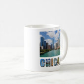 Mug Chicago Illinois River Skyline (Devant droit)