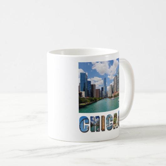 Mug Chicago Illinois River Skyline (Devant droit)