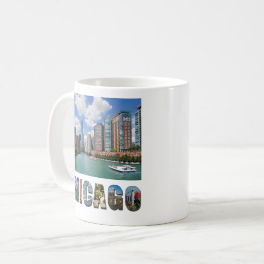 Mug Chicago Illinois River Skyline (Devant gauche)