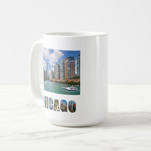 Mug Chicago Illinois River Skyline (Devant gauche)