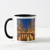 Mug Chicago, Illinois, Skyline et rivière Chicago à (Gauche)
