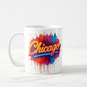 Mug Chicago Neon Street Art Splash