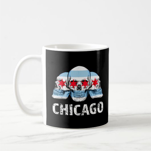 Mug Chicago pour Hommes Chicago Drapeau oeuvre avec cr (Gauche)