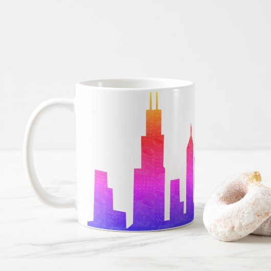 Mug Chicago Skyline (Avec donut)