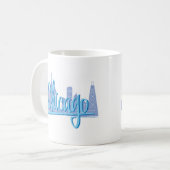 Mug Chicago Skyline de la ville venteuse (Devant gauche)
