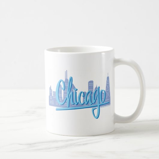 Mug Chicago Skyline de la ville venteuse (Droite)