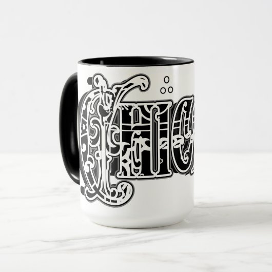 Mug Chicana Bandana café imprimé (Devant gauche)