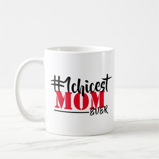 Mug Chicest maman jamais moderne manuscrit (Gauche)