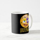 Mug "CHICICS DIG SCARS" drôle émoticônes (Devant droit)
