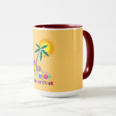 Mug Chick à la retraite en vacances (Devant droit)