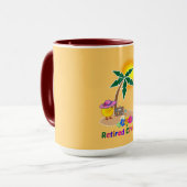 Mug Chick à la retraite en vacances (Devant gauche)