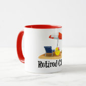 Mug Chick à la retraite sur la plage (Devant gauche)