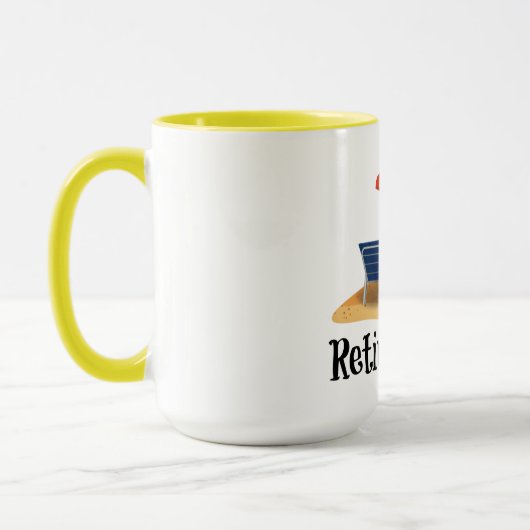 Mug Chick à la retraite sur la plage (Gauche)