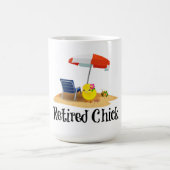 Mug Chick à la retraite sur la plage (Centre)