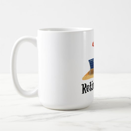 Mug Chick à la retraite sur la plage (Gauche)