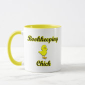 Mug Chick de tenue de livres (Gauche)
